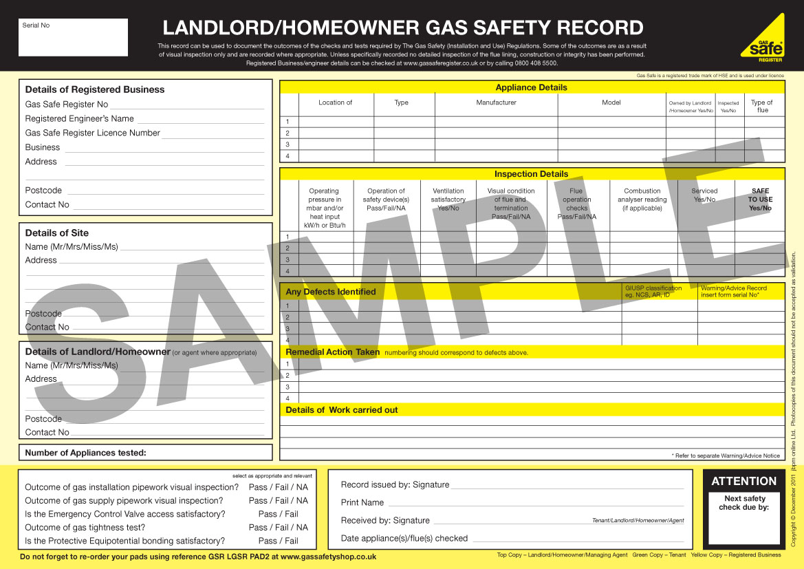 landlord gas safety certificates in pershore